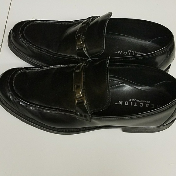 KENNETH COLE REACTION BLACK LEATHER SHOES - Picture 4 of 5